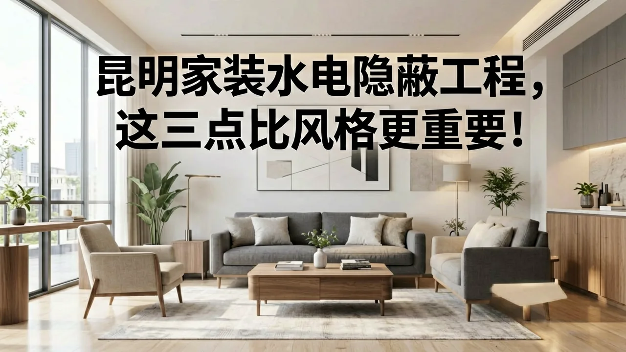 昆明家装水电隐蔽工程,这三点比风格更重要